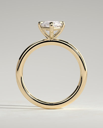 Genevieve - Marquise Claw Solitaire Engagement Ring - Yellow Gold