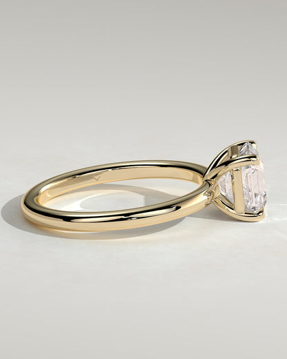 Emmy - Asscher Claw Solitaire Engagement Ring - Yellow Gold