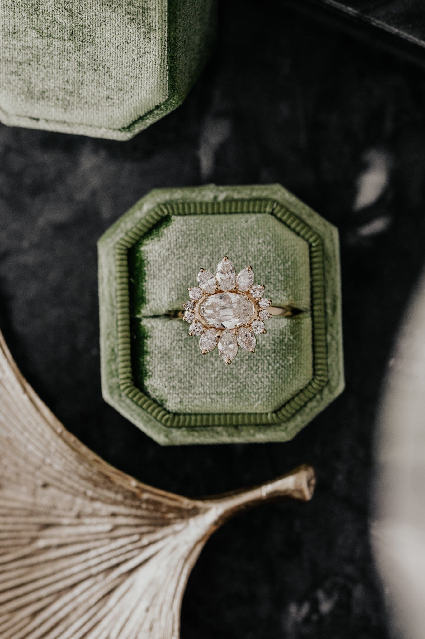 The Ray Old Mine Cut Oval Diamond Ring