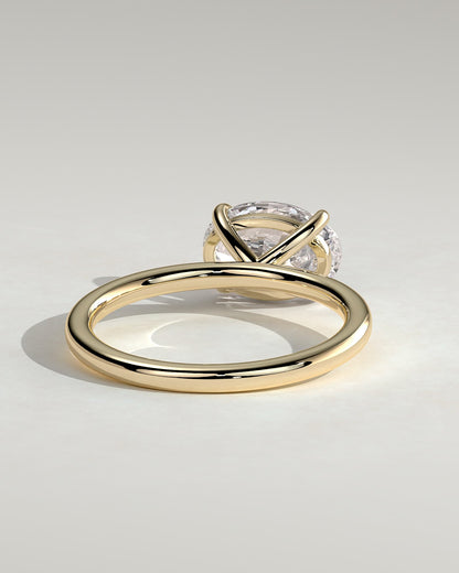 Dotti - Oval East West Claw Solitaire Engagement Ring - Yellow Gold