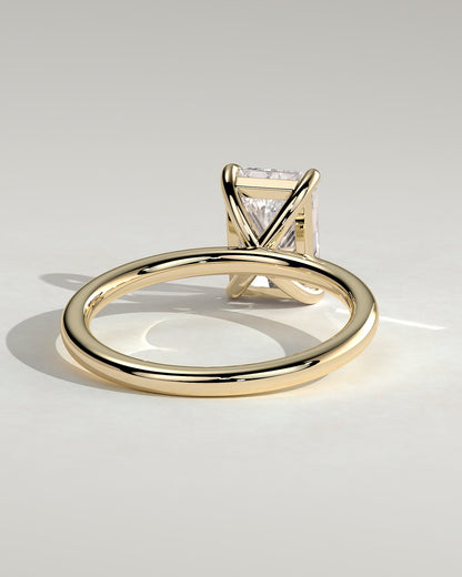 Judy - Radiant Claw Solitaire Engagement Ring - Yellow Gold