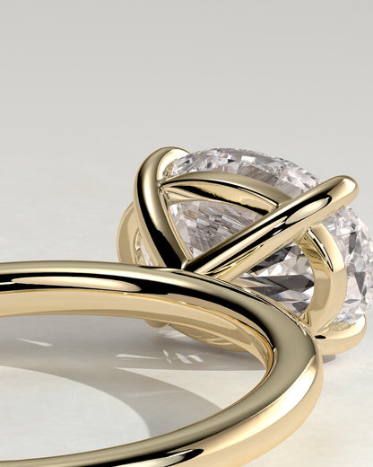 Dotti - Oval East West Claw Solitaire Engagement Ring - Yellow Gold