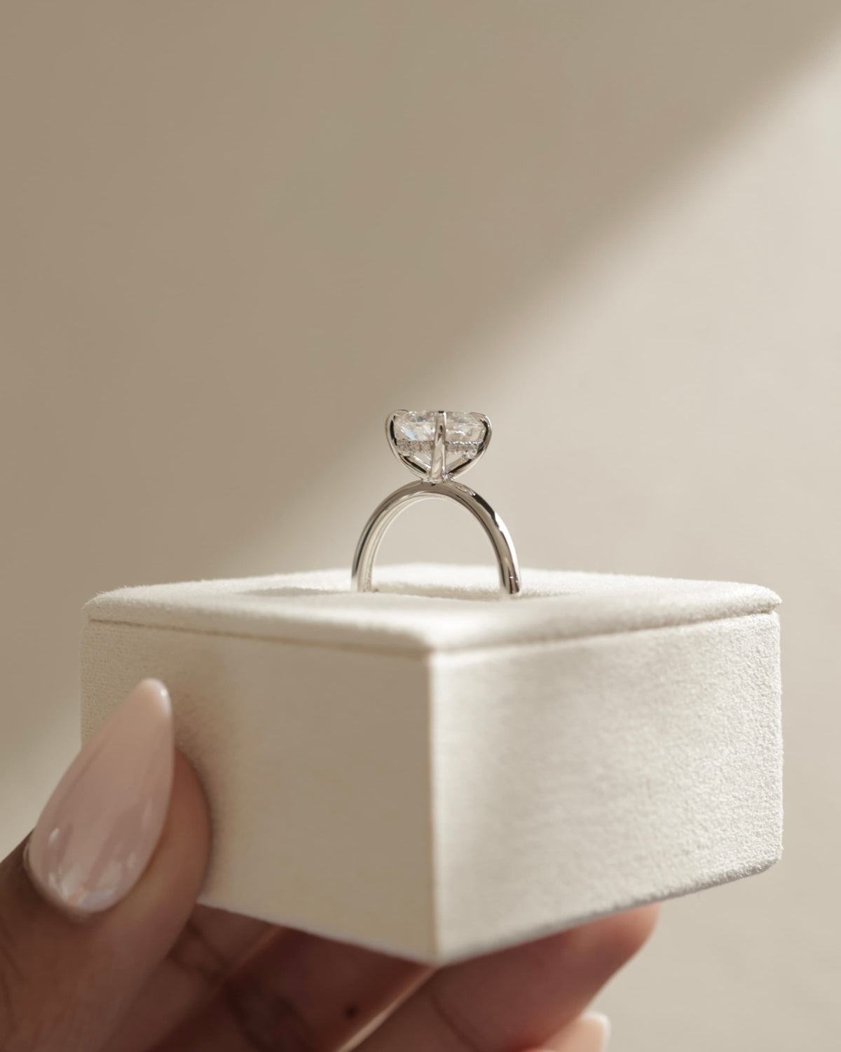 Bindi - Round Claw Solitaire with Hidden Halo Engagement Ring - Yellow Gold