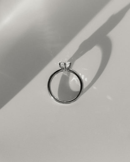 Stephanie - Marquise Claw Solitaire Engagement Ring - Platinum
