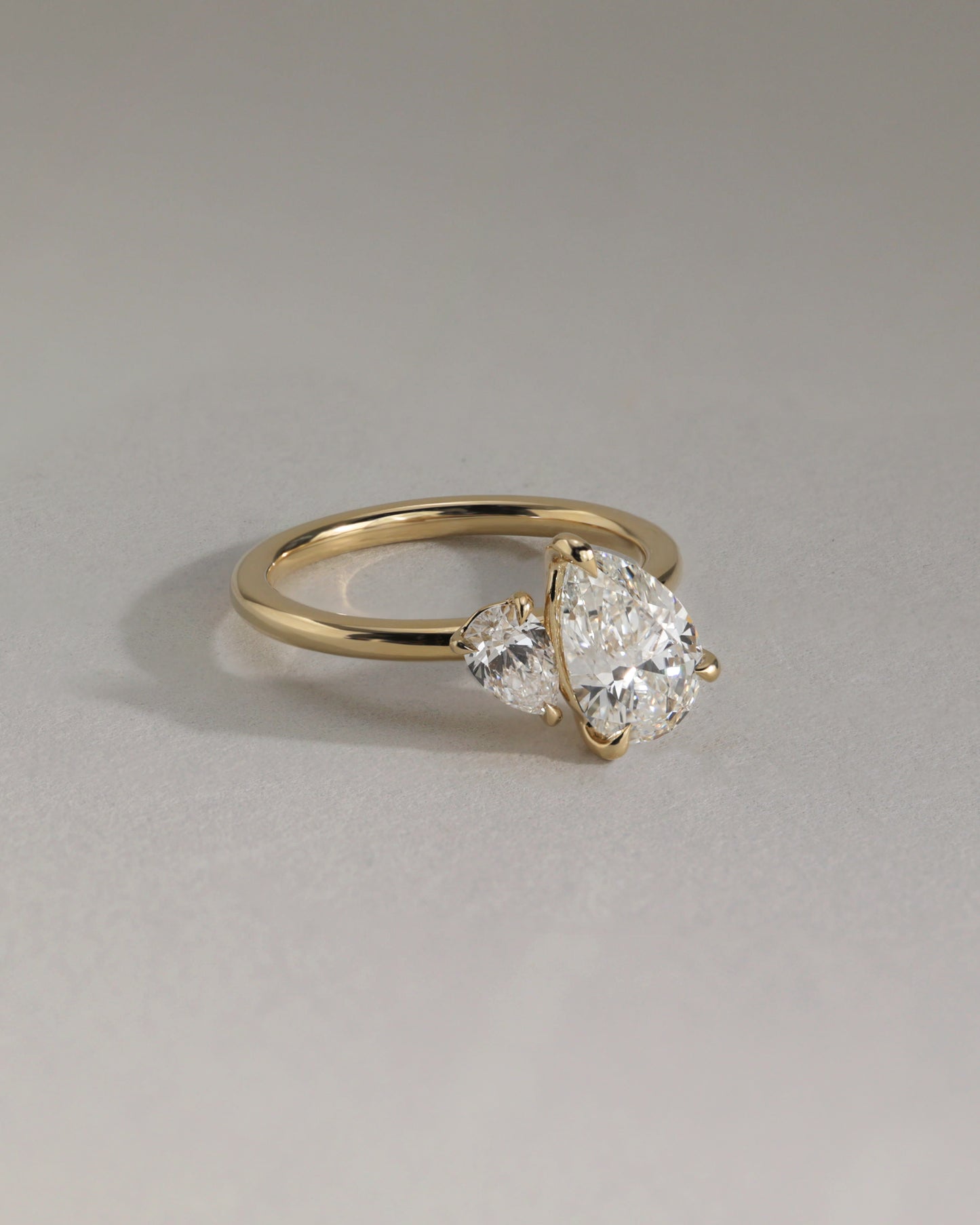 Francesca - Pear and Pear Claw Toi et Moi Engagement Ring - Rose Two-Tone - Lifestyle