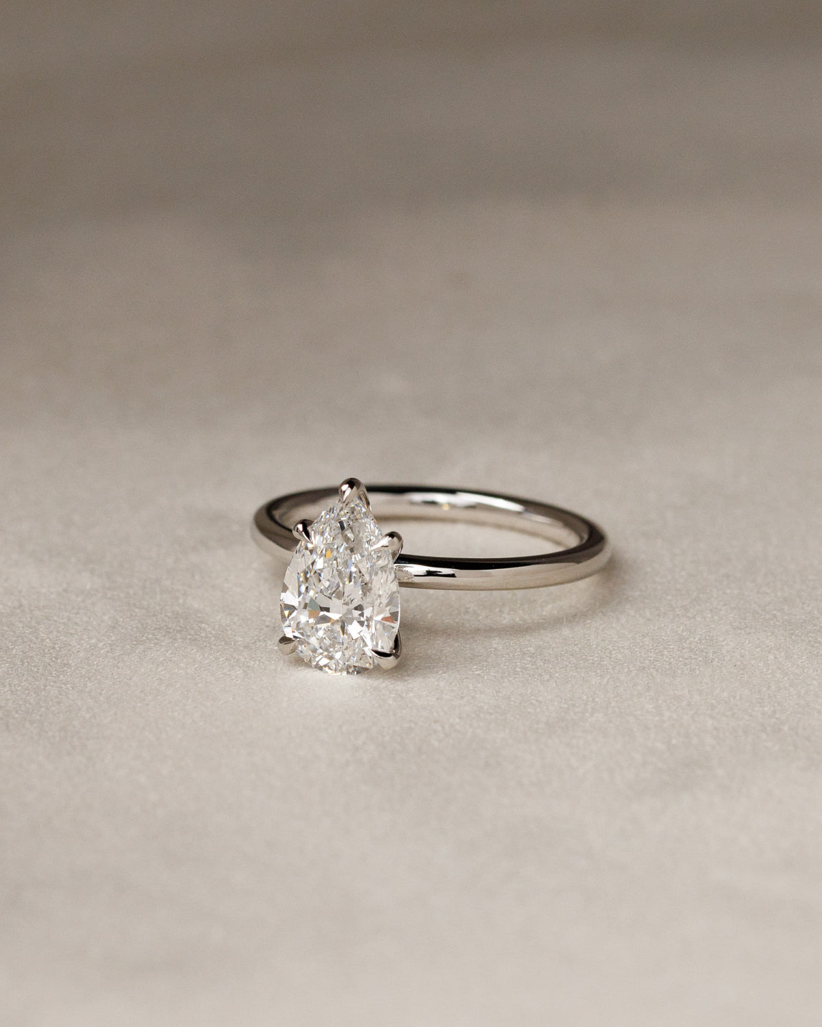 Alia - Pear Claw Solitaire Engagement Ring - Yellow Gold - yellow gold - Lara Jewels