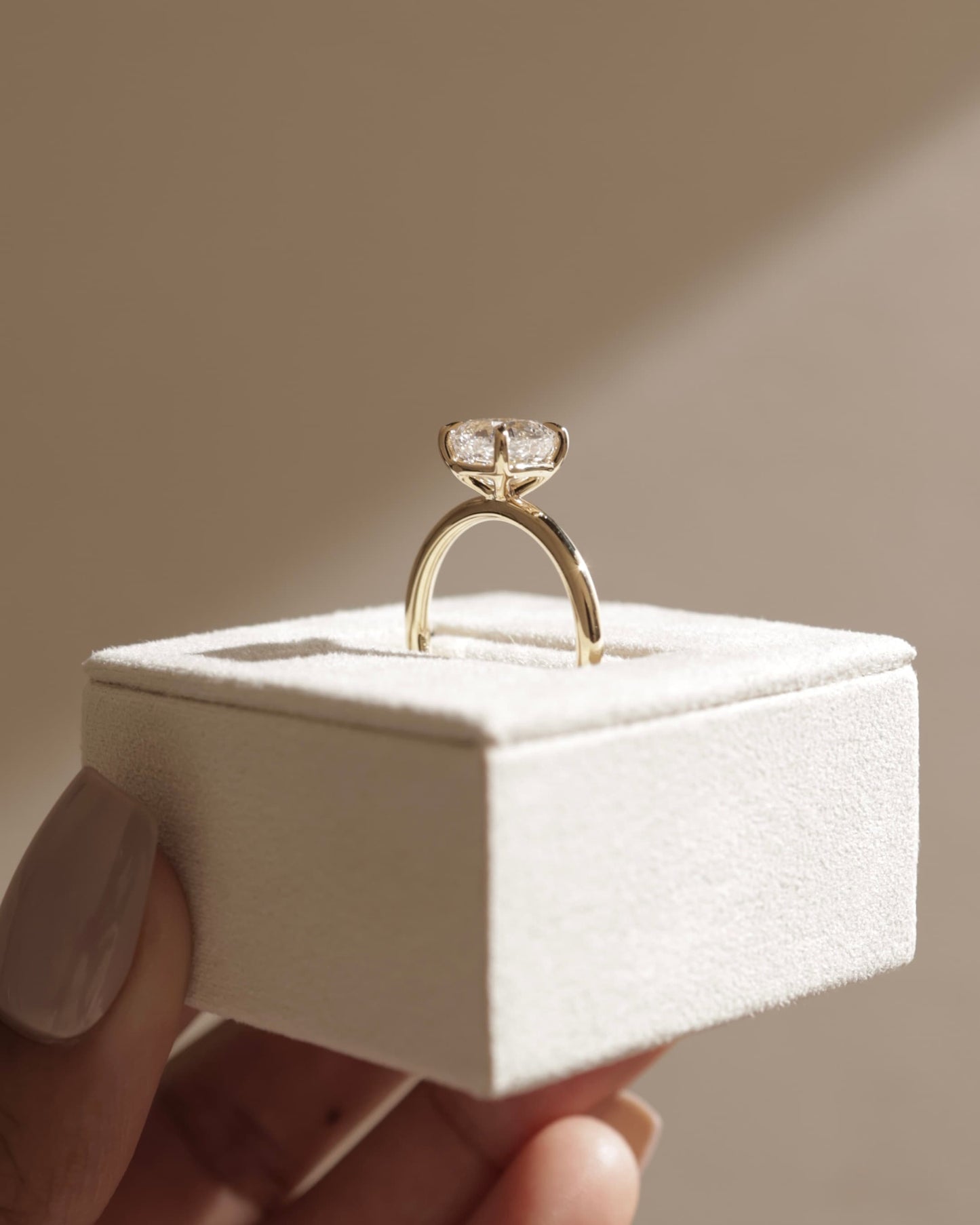 Hazel - Cushion Claw Solitaire Engagement Ring - Yellow Gold