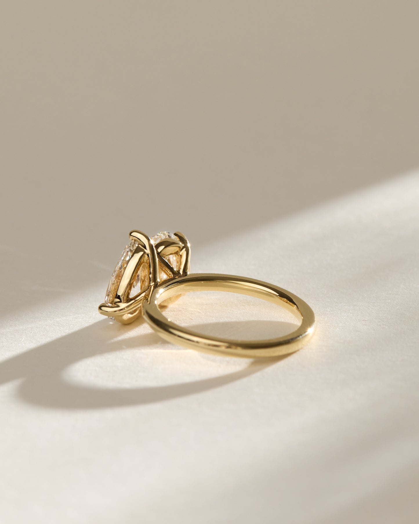 April - Pear and Oval Claw Toi et Moi Engagement Ring - Rose Two-Tone - Lifestyle