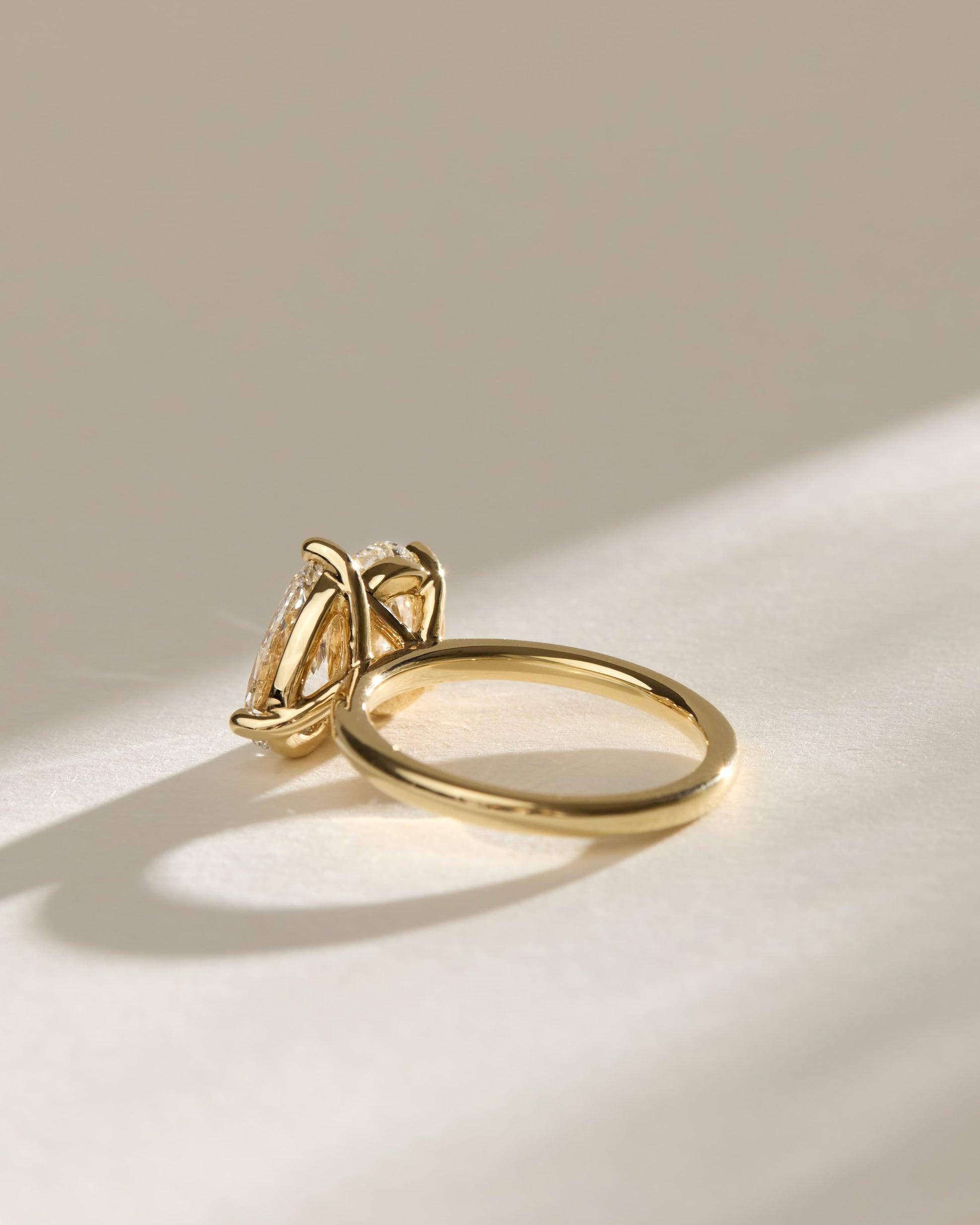 April - Pear and Oval Claw Toi et Moi Engagement Ring - Rose Gold - rose gold - Lara Jewels