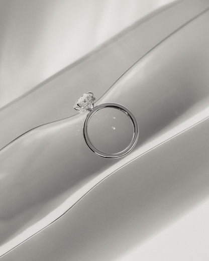 Cecilia - Oval Claw Solitaire with Wrap Around Hidden Halo Engagement Ring - Yellow Gold