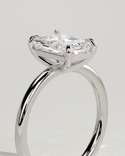 Judy - Radiant Claw Solitaire Engagement Ring - Platinum