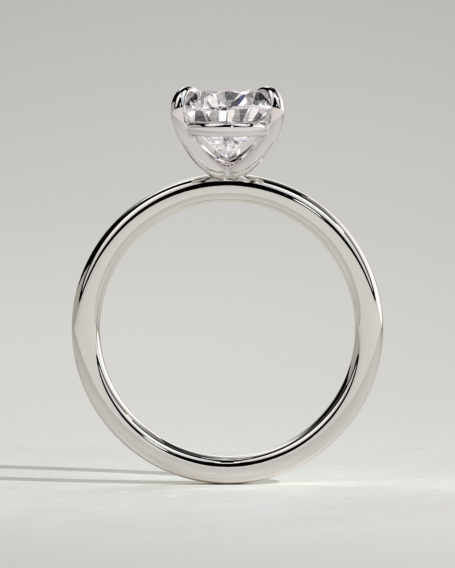 Amy - Pear Claw Solitaire Engagement Ring - Platinum - White Gold / Platinum 2ct