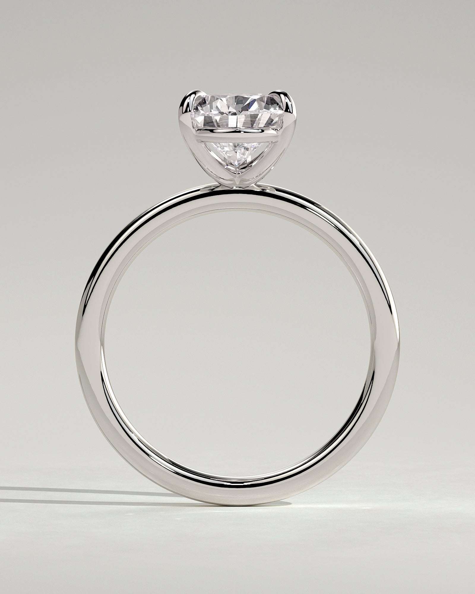 Amy - Pear Claw Solitaire Engagement Ring - Platinum - White Gold / Platinum 2ct