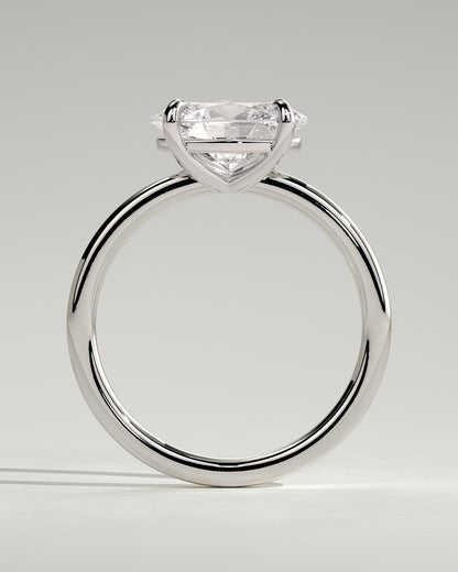 Dotti - Oval East West Claw Solitaire Engagement Ring - Platinum