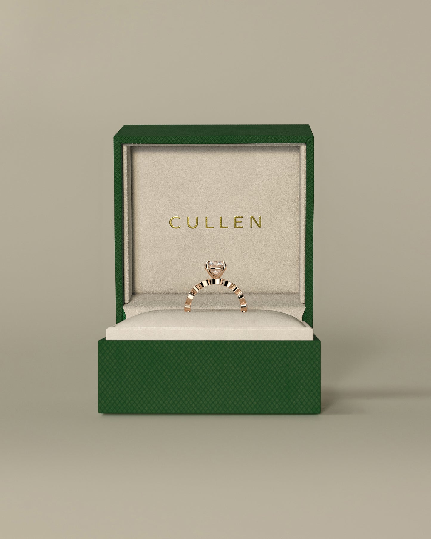 Cartia - Round Claw Solitaire with Round-Marquise Bezel Accent Stones Engagement Ring - Rose Gold - Rose Gold 2ct