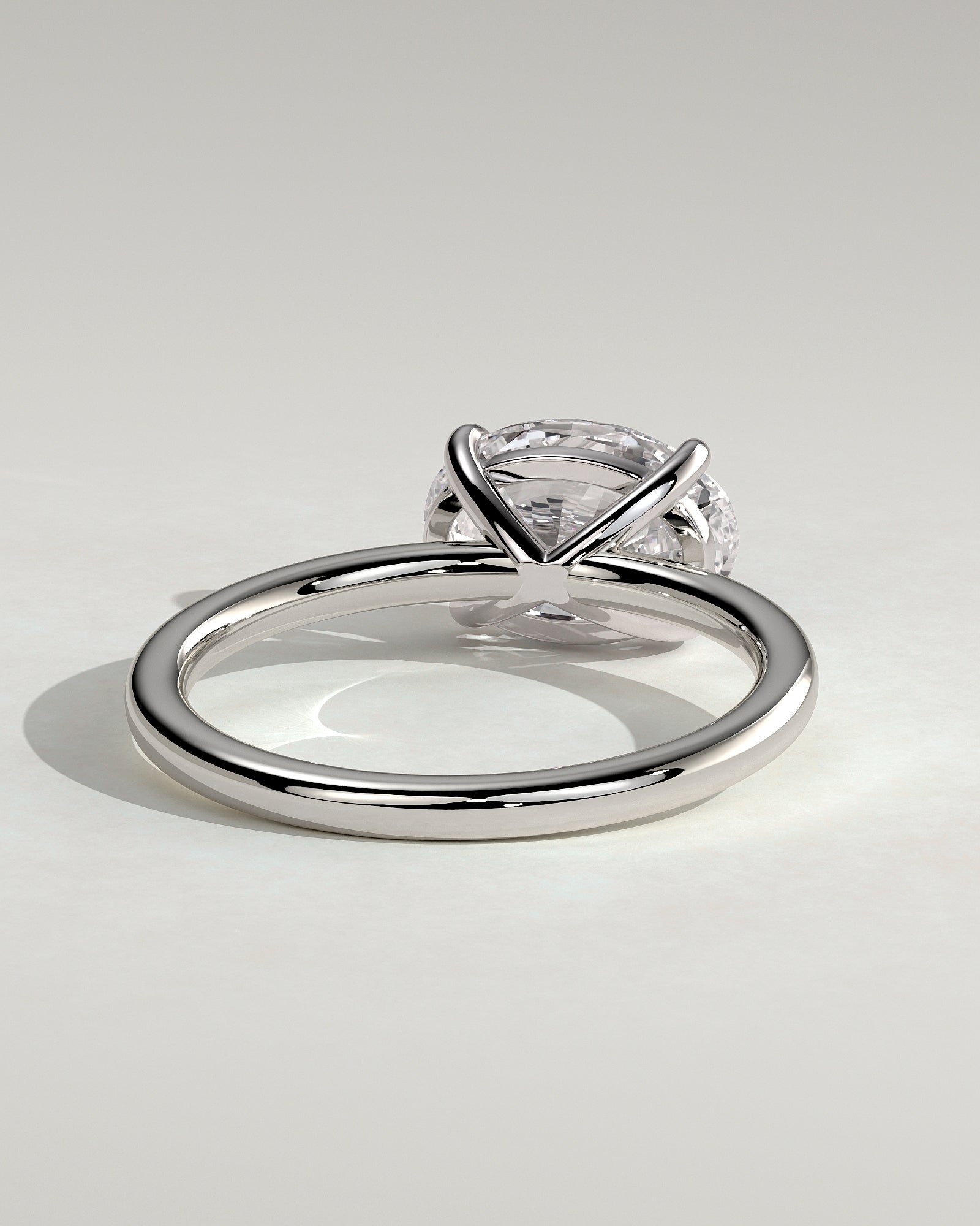 Dotti - Oval East West Claw Solitaire Engagement Ring - Platinum - White Gold / Platinum 2ct
