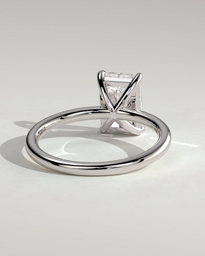 Judy - Radiant Claw Solitaire Engagement Ring - White Gold
