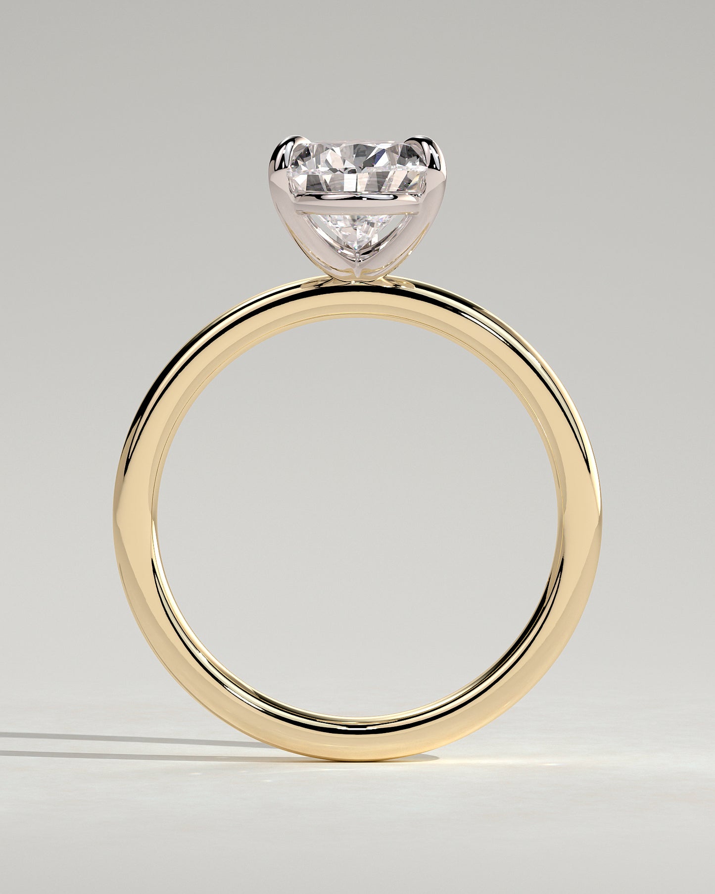 Amy - Pear Claw Solitaire Engagement Ring - Yellow Two-Tone - Yellow Two-Tone 2ct