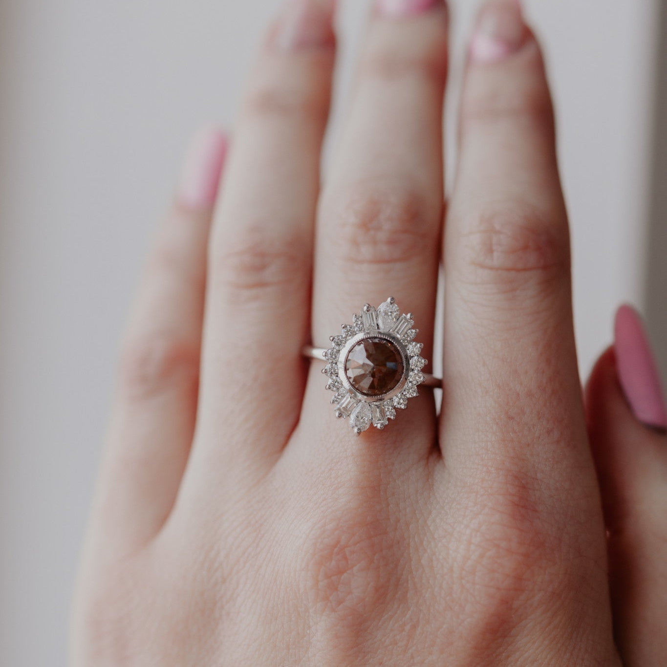 The Everest Round Rustic Diamond Ring