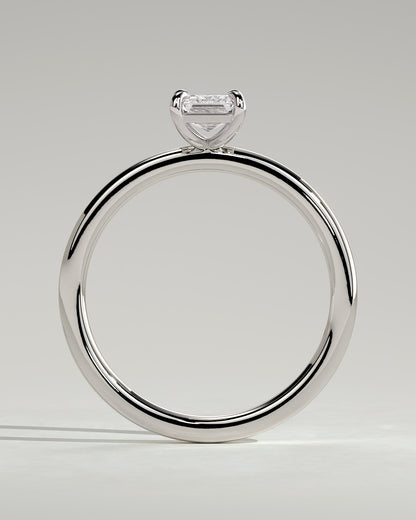 Alina - Emerald Claw Solitaire Engagement Ring - Platinum