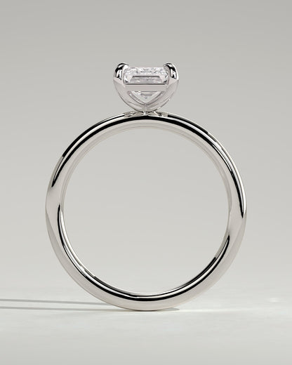 Alina - Emerald Claw Solitaire Engagement Ring - Platinum