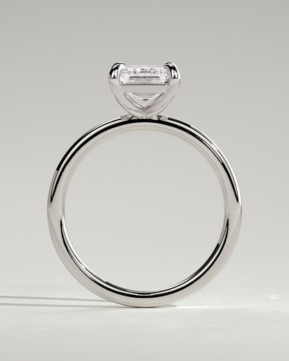 Alina - Emerald Claw Solitaire Engagement Ring - Platinum