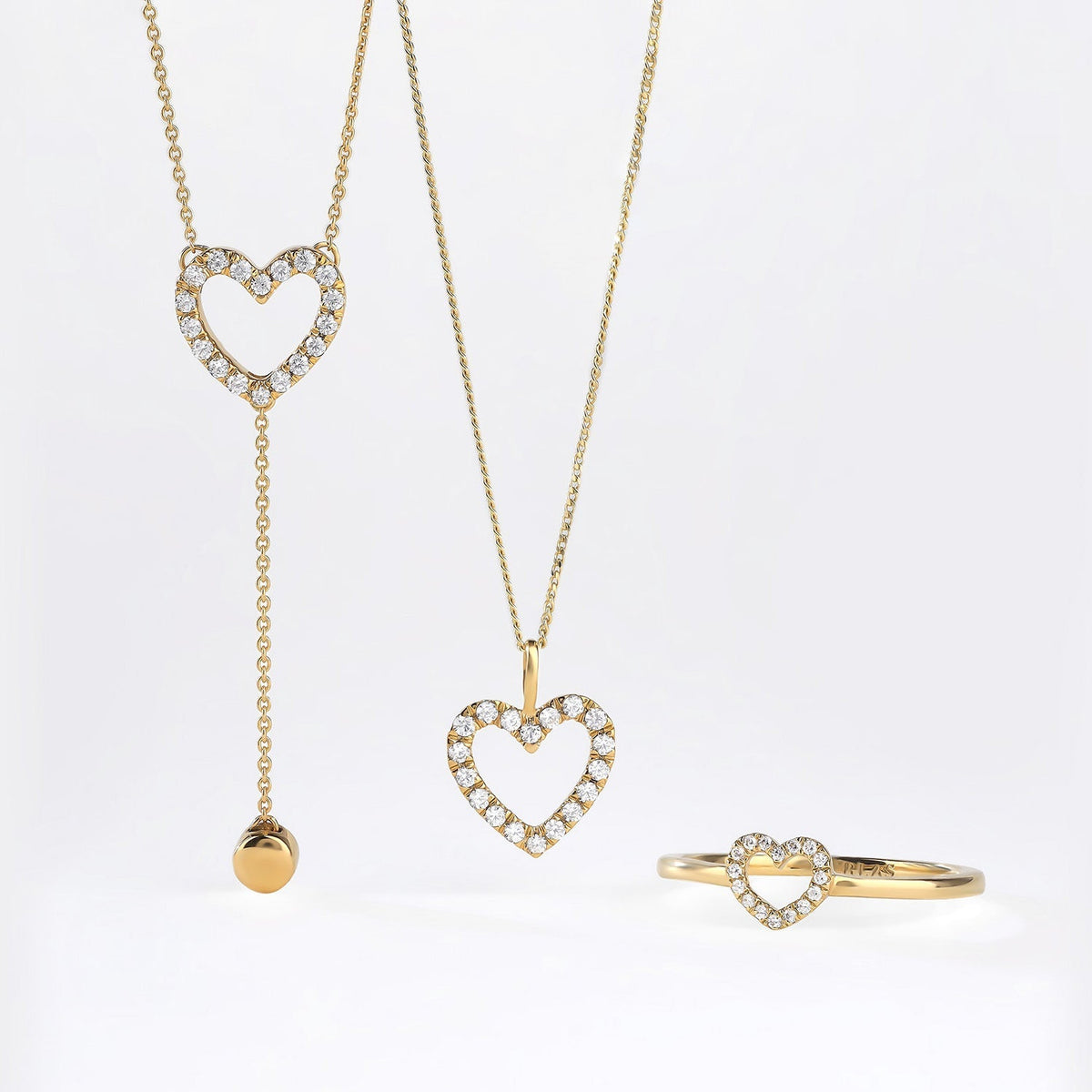 Heart Silhouette Drop Necklace