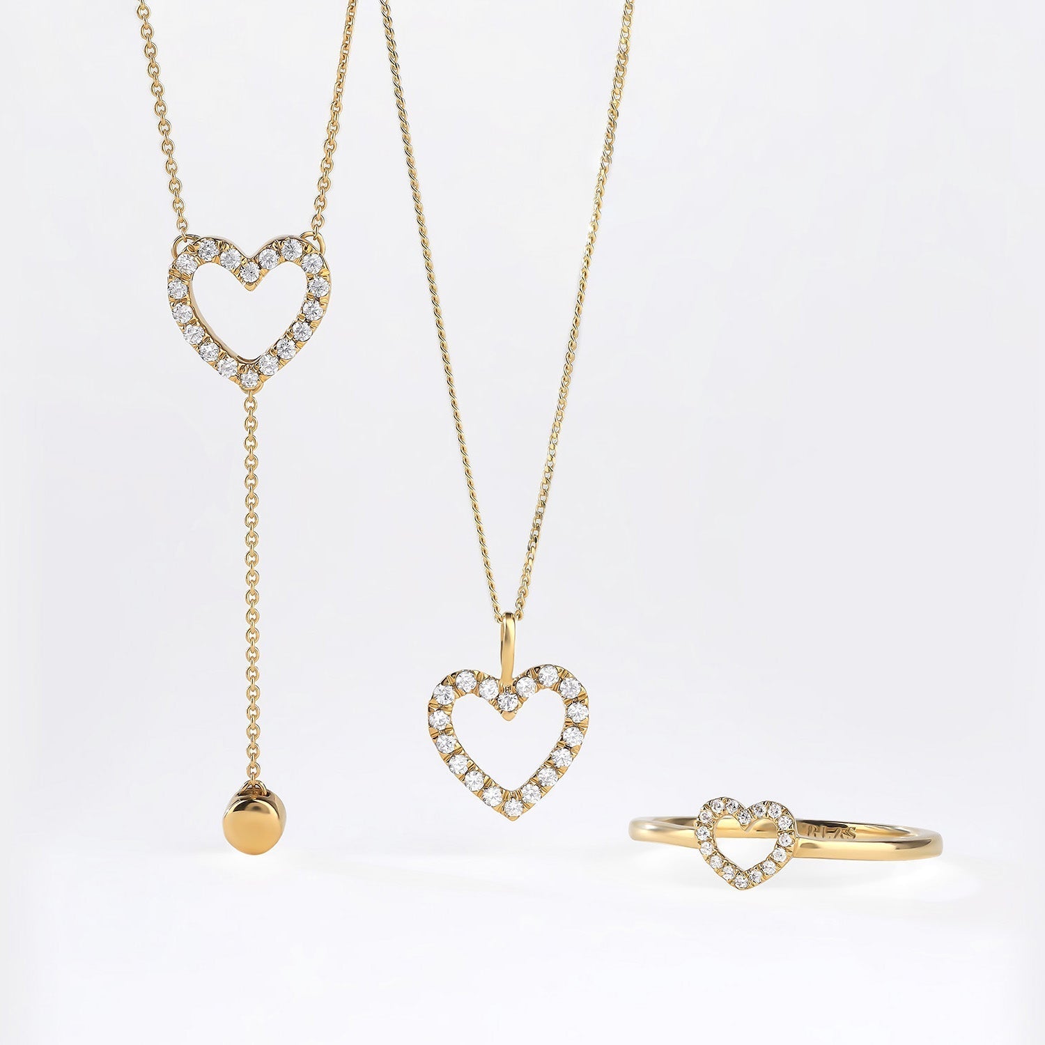 Heart Silhouette Drop Necklace