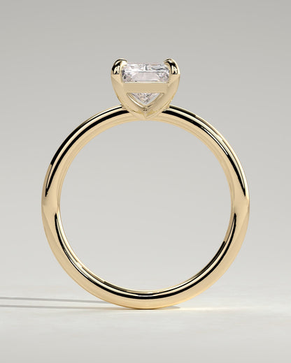 Judy - Radiant Claw Solitaire Engagement Ring - Yellow Gold