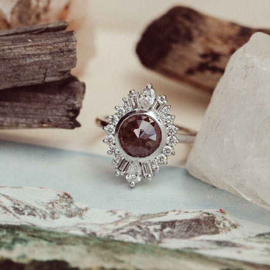 The Everest Round Rustic Diamond Ring