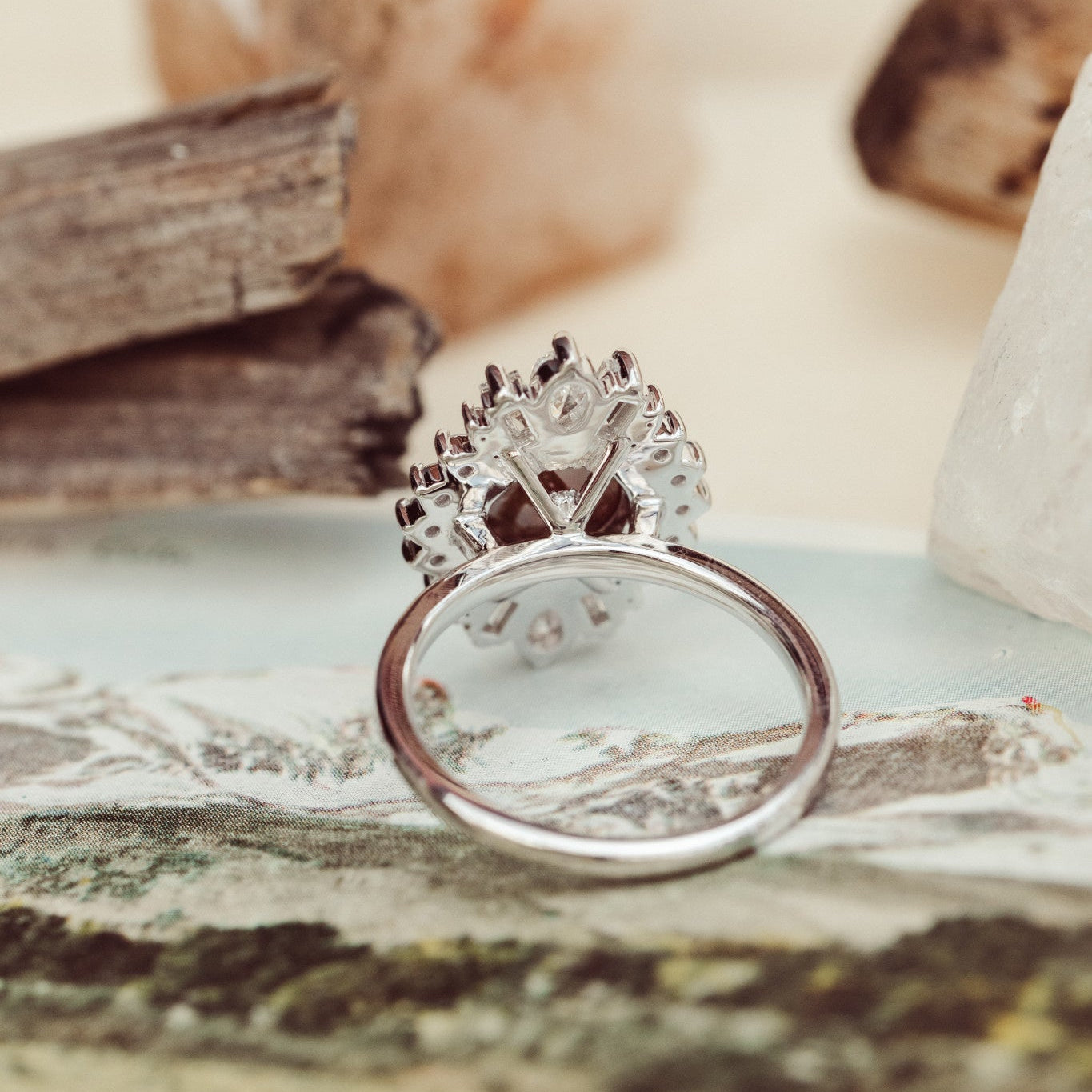 The Everest Round Rustic Diamond Ring