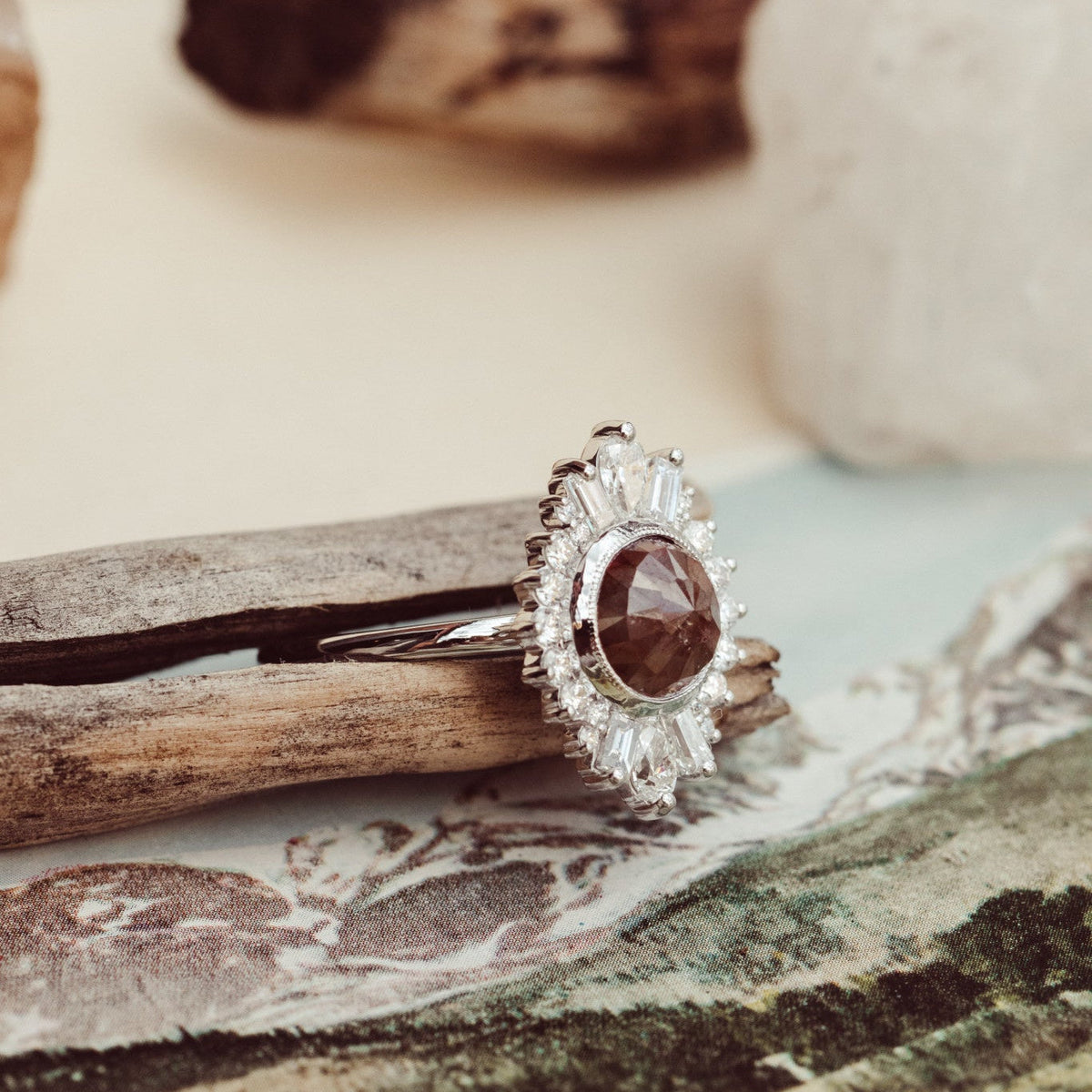 The Everest Round Rustic Diamond Ring