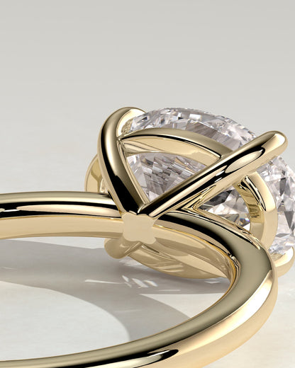 Dotti - Oval East West Claw Solitaire Engagement Ring - Yellow Gold