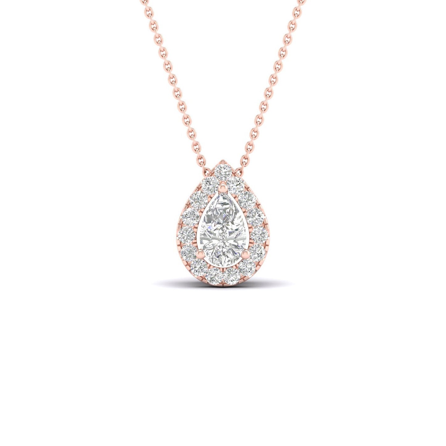 Petite Dewdrop Halo Necklace