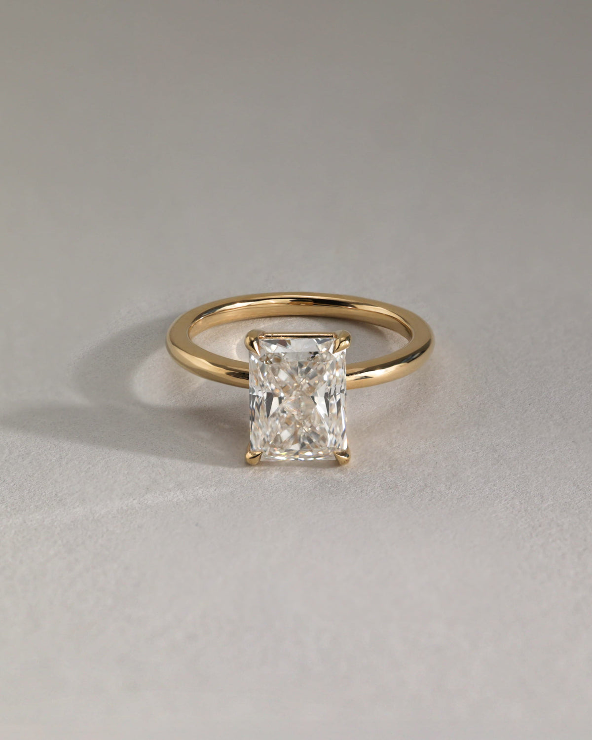 Judy - Radiant Claw Solitaire Engagement Ring - Platinum