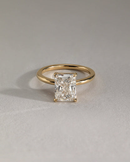 Judy - Radiant Claw Solitaire Engagement Ring - Platinum