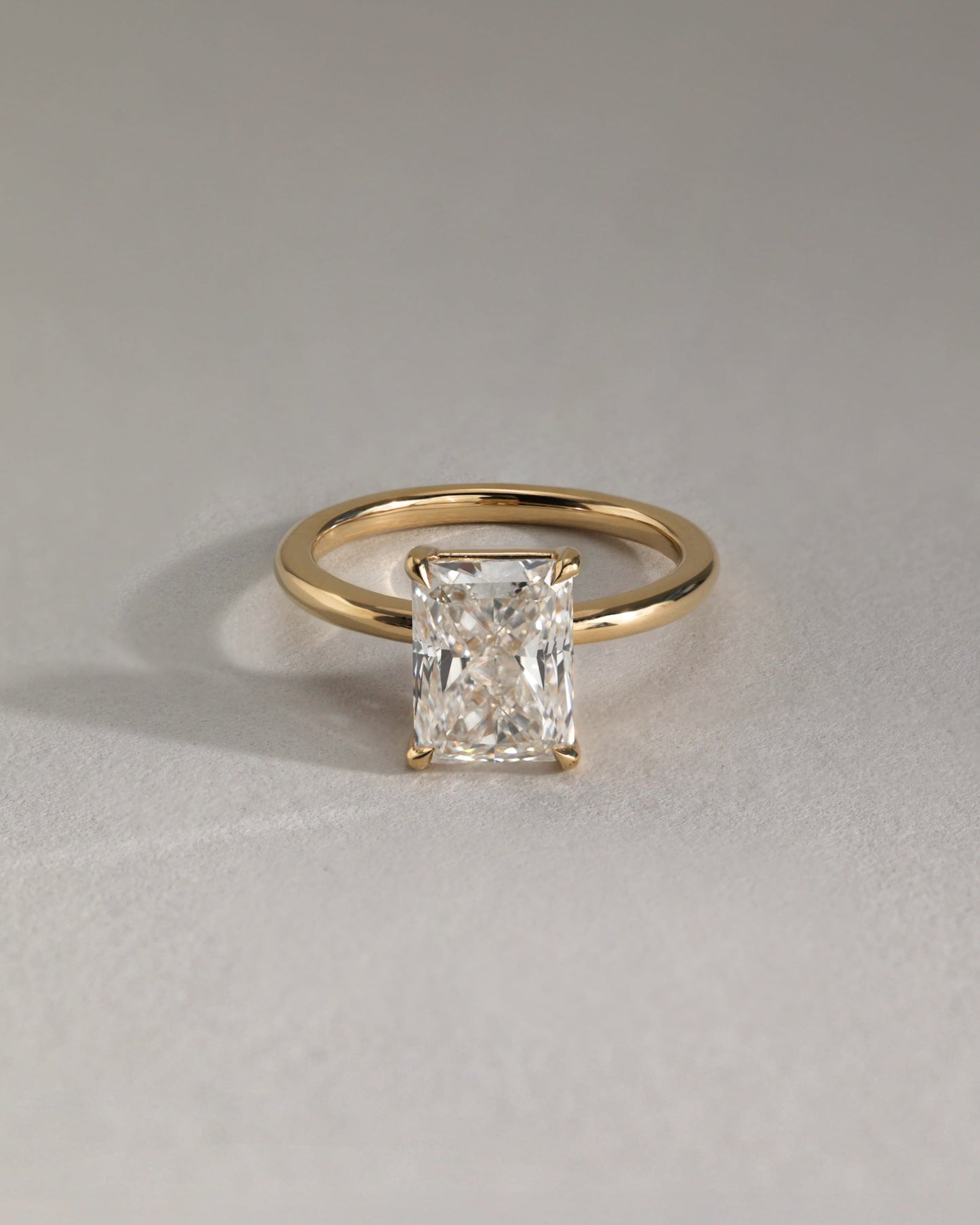 Judy - Radiant Claw Solitaire Engagement Ring - Rose Two-Tone