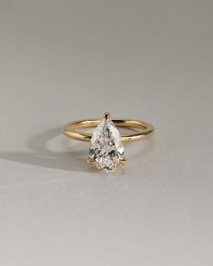 Amy - Pear Claw Solitaire Engagement Ring - Rose Gold