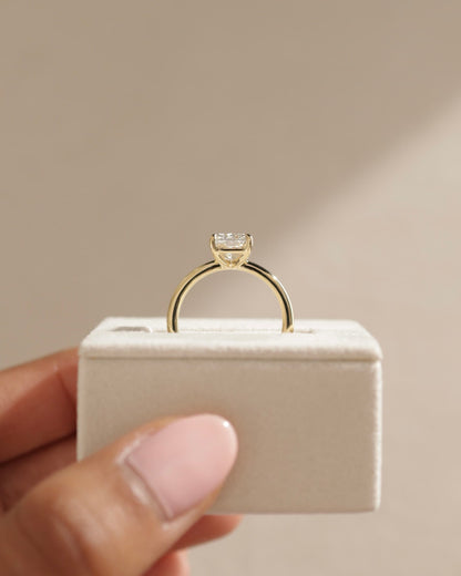 Judy - Radiant Claw Solitaire Engagement Ring - Yellow Gold
