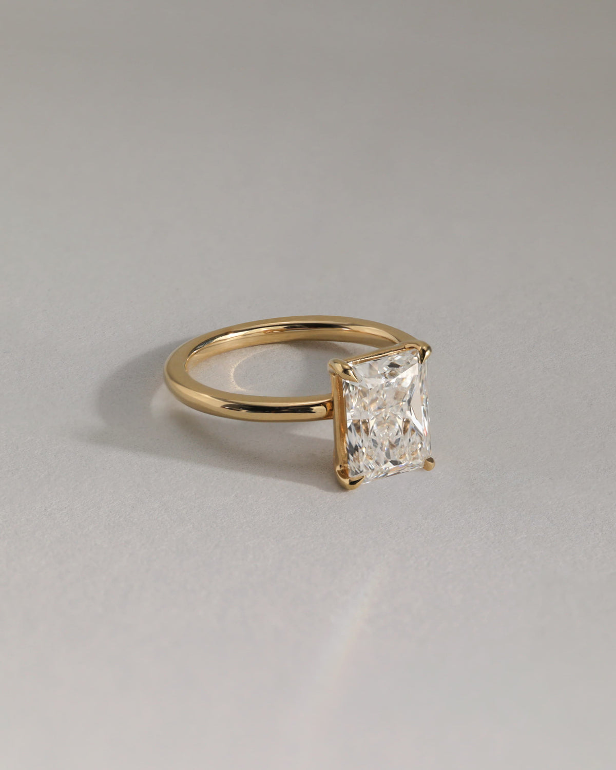 Judy - Radiant Claw Solitaire Engagement Ring - Platinum
