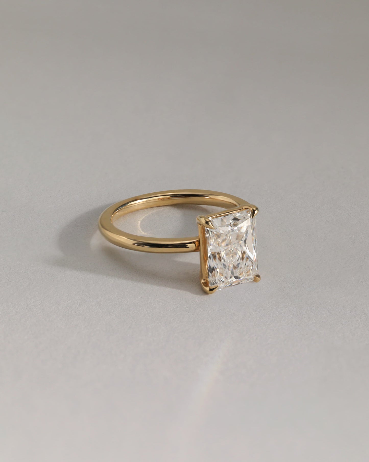 Judy - Radiant Claw Solitaire Engagement Ring - Rose Two-Tone