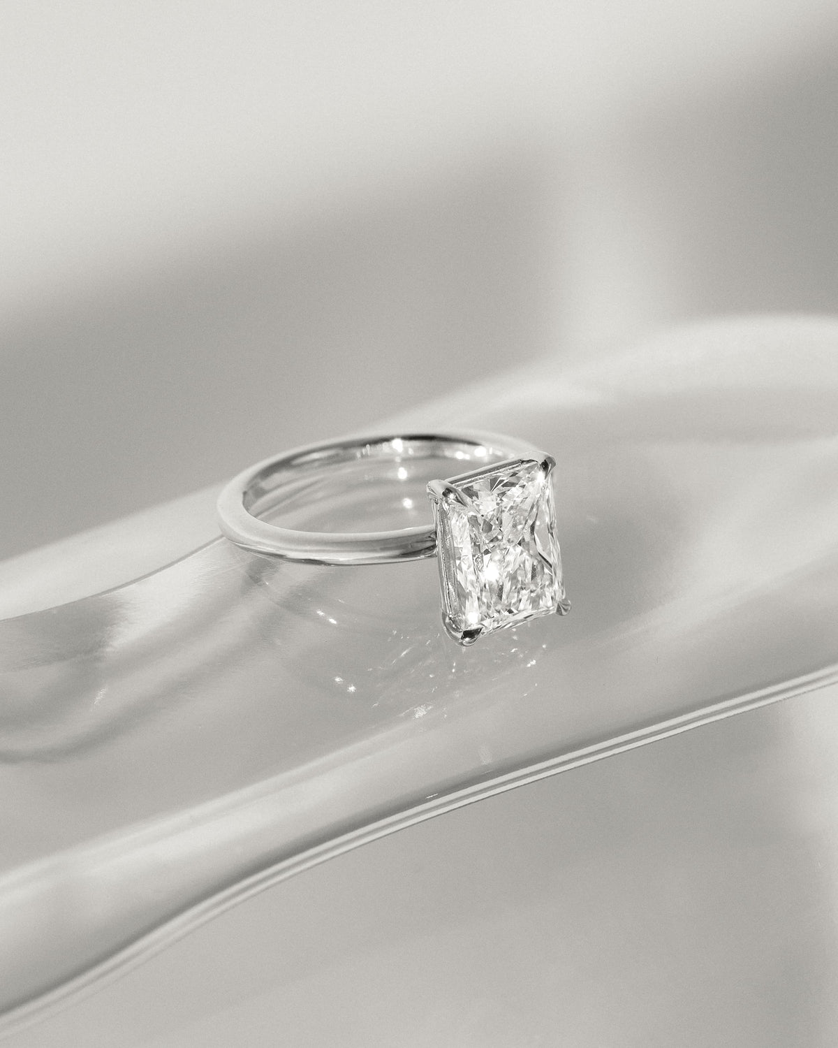 Judy - Radiant Claw Solitaire Engagement Ring - Yellow Gold