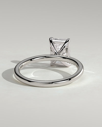 Alina - Emerald Claw Solitaire Engagement Ring - Platinum