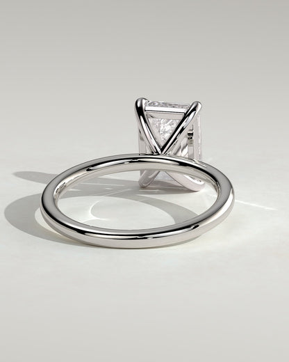 Alina - Emerald Claw Solitaire Engagement Ring - Platinum