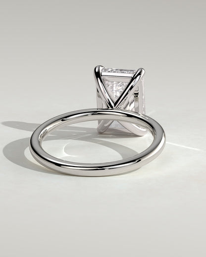 Alina - Emerald Claw Solitaire Engagement Ring - Platinum