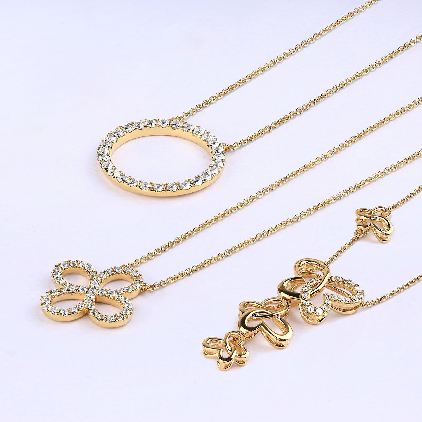 Infinity-Clover Silhouette Necklace