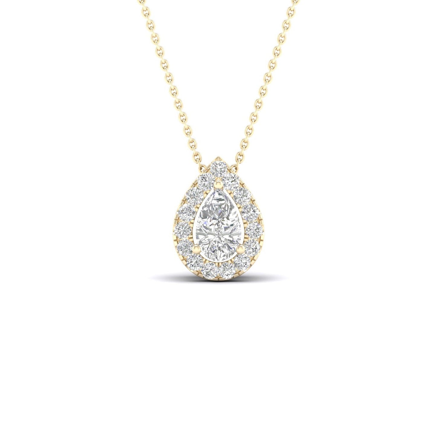 Petite Dewdrop Halo Necklace
