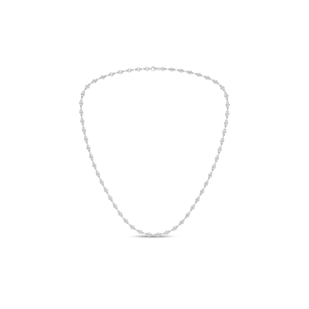 Bezel Set Diamond Tennis Necklace