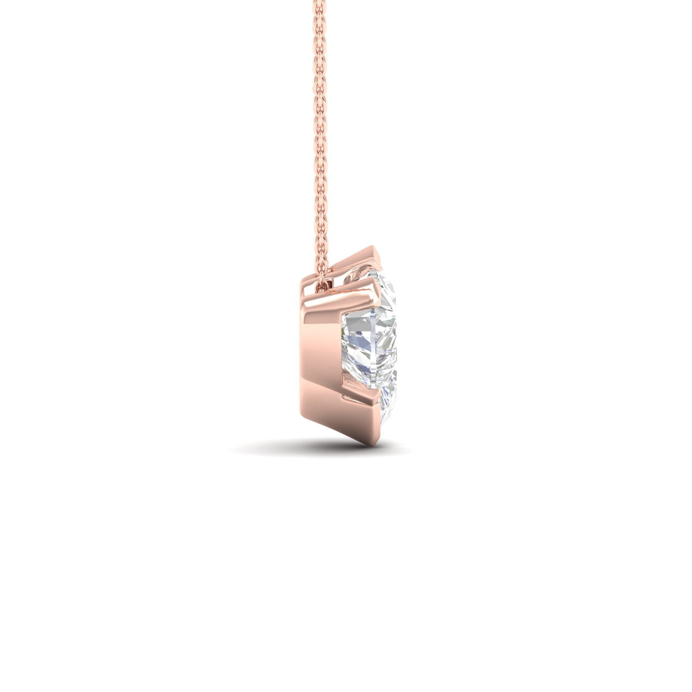 Heart Pear Diamond Two-Stone Necklace