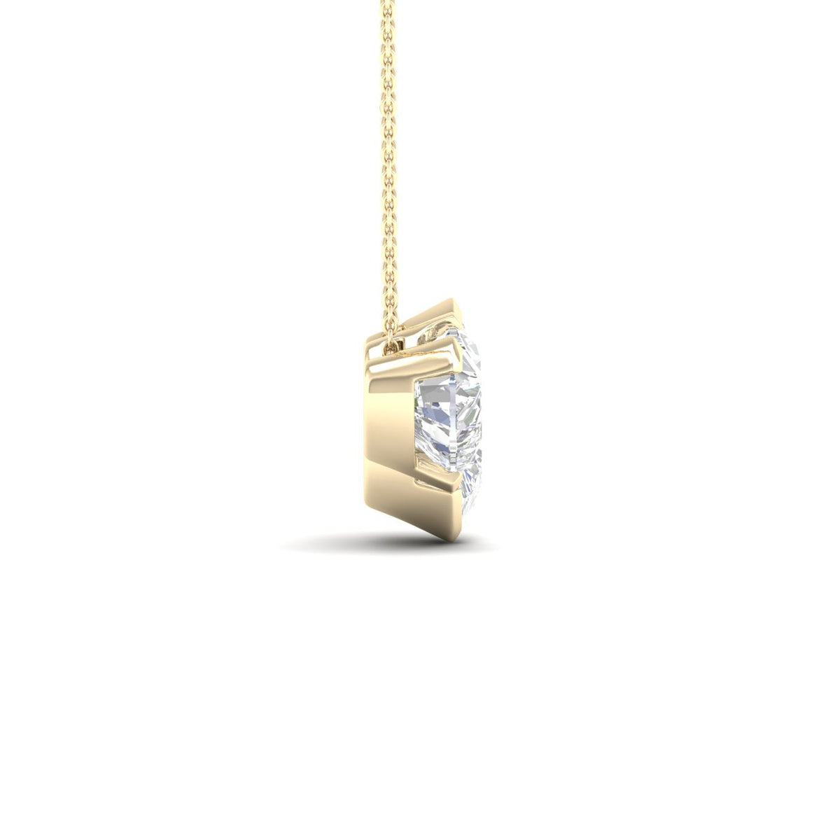 Heart Pear Diamond Two-Stone Necklace